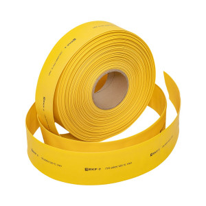 Термоусаживаемая трубка ТУТ нг 60/30 желтая рулон PROxima tut-60-y