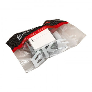 Механизм выключателя, двухклавишный, с подсветкой, белый Эпика EKF UP1-SWW-24