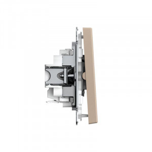 ARTGALLERY 2-клавишный ВЫКЛЮЧАТЕЛЬ, 10АХ, механизм, быстрозажимные клеммы, ПЕСОЧНЫЙ GAL001251S