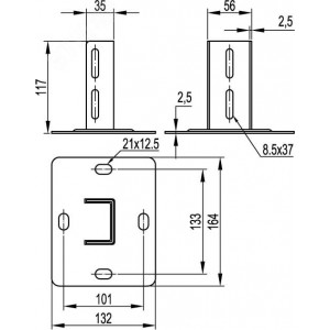 Крепление к потолку SSM горячеоцинкованное BSF2901HDZ