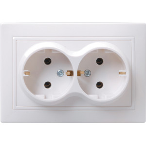 РС12-3-КБ Роз. 2мес. с з/к без з/ш 16А кер. КВАРТА бел. ERK21-K01-16-K