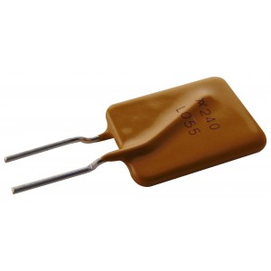 LVR055K, Предохранитель самовосстанавливающийся 0.55А(удержание) 1.25А(отключение) 240В 3.4Вт 26сек 0.45Ом радиальный 14х4.1х22.4мм лента на катушке