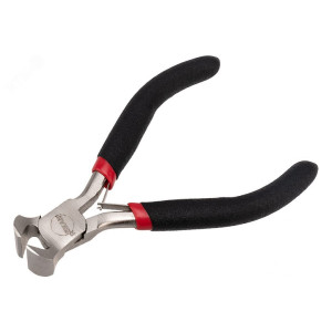 Кусачки торцевые мини 100мм никелирован., авторазжим, обливные рукоятки