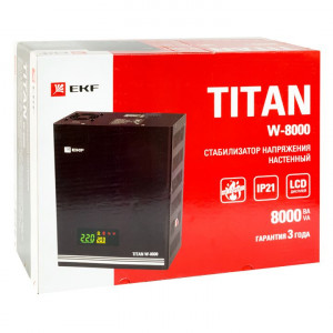 Стабилизатор напряжения настенный TITAN W-8000 EKF PROxima [stab-w-8000]