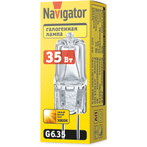 Лампа Navigator 94 213 JCD 35W clear G6.35 230V 2000h(кр.20шт)