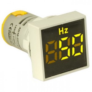 DMS-412, Цифровой LED частотомер AC 0-99Гц, AD16-22HZMS, желтый, установка на панель в отв d=22мм