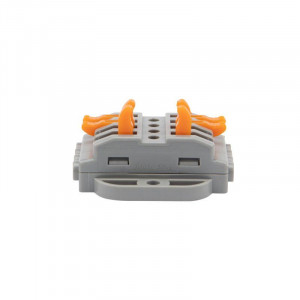 Клемма строительно-монтажная СМК проходная 222-424P 4п 0.08-4кв.мм с монтажной площадкой сер. (блист.5шт) 07-6264-5