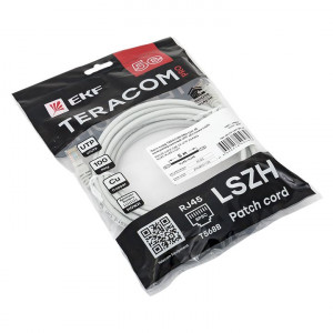 Патч-корд TERACOM PRO Cat.5E неэкранированный UTP оболочка LSZH серый (5,0м) TRP-5EUTP-LSH-5M-GY