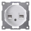Розетка компьютерная 2-м СП Florence RJ45 кат.5E механизм бел. (1E20901300) 2172772