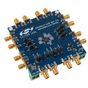 SI53301/4-EVB, Инструменты для разработки часов и таймеров Evaluation board for Si53300 low jitter clock buffer product family