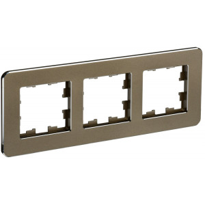 BRITE Рамка 3-мест. РУ-3-1-Бр металл латунь RE BR-M32-M-01-K49