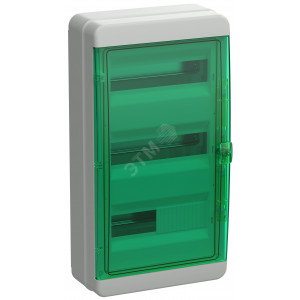 Корпус пластиковый КМПн-36 IP65 зел. прозр. дверь TEKFOR TF5-KP72-N-36-65-K03-K06