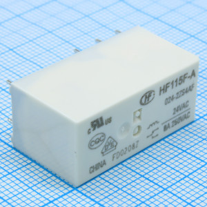 HF115F-A/024-2ZS4AF, Реле силовое 8А две группы на переключение катушка 24В