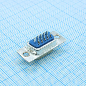 DHS-15F, Разъем D-SUB высокой плотности, 15 контактов, розетка кабельная