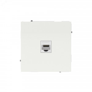 Компьютерная розетка RJ-45 без шторки, кат.5е одинарная, KANT, белая магнолия 7000663