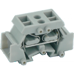 Проходная клемма (MINI) UJ2-1.5/2X2, Проходная клемма, MINI, боковой подвод кабеля, 4 точки подключения, тип фиксации провода: пружинный, номинальное сечение: 1,5 мм кв., 17,5A, 500V, ширина: 8 мм, цвет: серый тип монтажа: DIN35