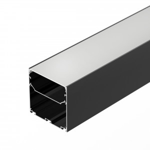 Профиль LINE-S-7575-3000 BLACK 041857, Алюминиевый профиль для светодиодных лент и линеек. Цвет - чёрный RAL9005 (порошковая окраска). Габаритные размеры (LхWхH): 3000x75x75 мм. Ширина площадки для ленты 50 мм. Отсек для БП 72,5х33,3 мм.