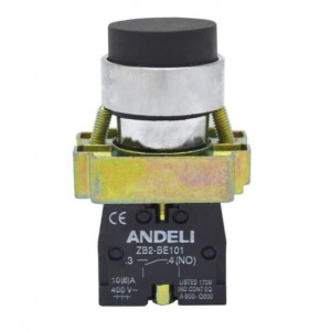 КНОПКА XB2-BL21 БЕЗ ПОДСВЕТКИ ЧЕРНЫЙ 1НО, КНОПКА XB2-BL21 БЕЗ ПОДСВЕТКИ ЧЕРНЫЙ 1НО (ANDELI)