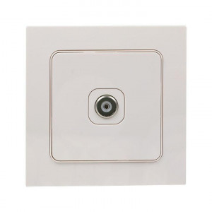 Розетка телевизионная TV 1-м Стокгольм 5-862МГц 75Ом механизм бел. PROxima EYA00-027-10