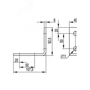 Угол крепежный двойной BMC1021HDZ