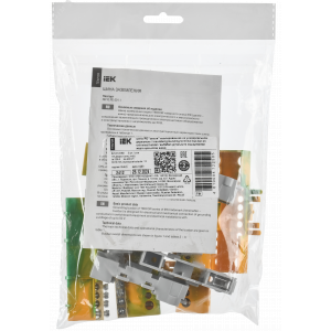 TEKFOR Шина PE земля изолированная на универсальном держателе 8х12-12-ЖЗ IEK TF-NN20-12-KL-K52