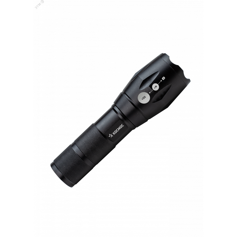 Изображение товара Фонарь Premium 5Вт Q5 LED 200м питание 1x18650 или 3xaa алюмин