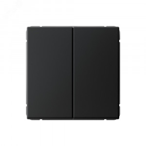 ARTGALLERY 2-клавишный ВЫКЛЮЧАТЕЛЬ КНОПОЧНЫЙ, 10АХ, механизм, быстрозажимные клеммы, КАРБОН GAL001017S