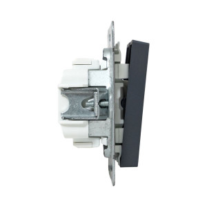 Механизм выключателя, двухклавишный, проходной, графит Эпика EKF UP1-SWG-21