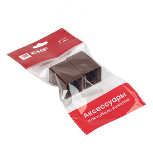 Соединитель (25х25) (4 шт) темное дерево EKF-Plast