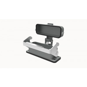 Открытое основание разъема D16A-BK-1L-MCV, Основание разъема на панель, открытое, типоразмер 16A, без уплотнителя, с одной защелкой, с защитной крышкой, материал корпуса: алюминиевый сплав