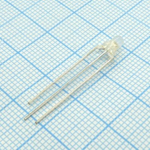 L-115WEGW, Светодиод 3мм/красный/625нм/10-40мкд/ - зеленый/568нм/10-35мкд/белый матовый/60°