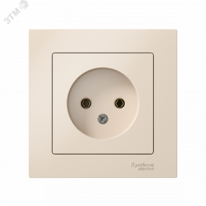 Розетка 1-м СП AtlasDesign 16А IP20 без заземл. в сборе беж. SE ATN000240