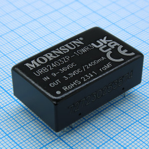 URB2403ZP-10WR3, Преобразователь DC/DC 10Вт вход 9В...36В (24В) выход 3.3В 2.4А