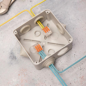 Клемма строительно-монтажная СМК 222-413 3-проводная 0.08-2.5/4кв.мм прозрачная 07-5253-1