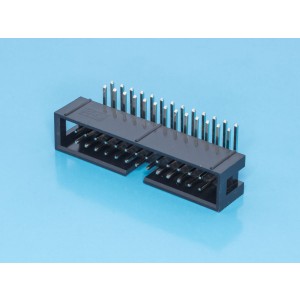 BH-26R, IDC разъем, вилка на плату угловая двухрядная 26pin(2x13)., шаг 2.54мм