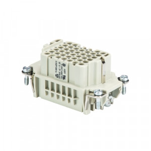 Розеточная контактная вставка DD BUC 42 1,5 25, Розеточная контактная вставка, обжимная фиксация, 42 полюса + PE, типоразмер 10B, 250V, 10A, (обжимные контакты поставляются отдельно)