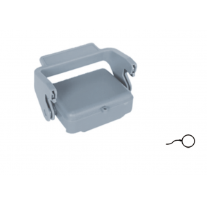 Защитная крышка H6B-PC-1LP-N, Защитная крышка, типоразмер 6B, без уплотнителя, с одной пластиковой защелкой, с удерживающей стропой от утери, материал корпуса: пластик