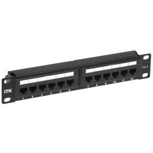 1U патч-панель кат.6 UTP 12 портов 10" Dual IDC PP12-1UC06U-D05-10