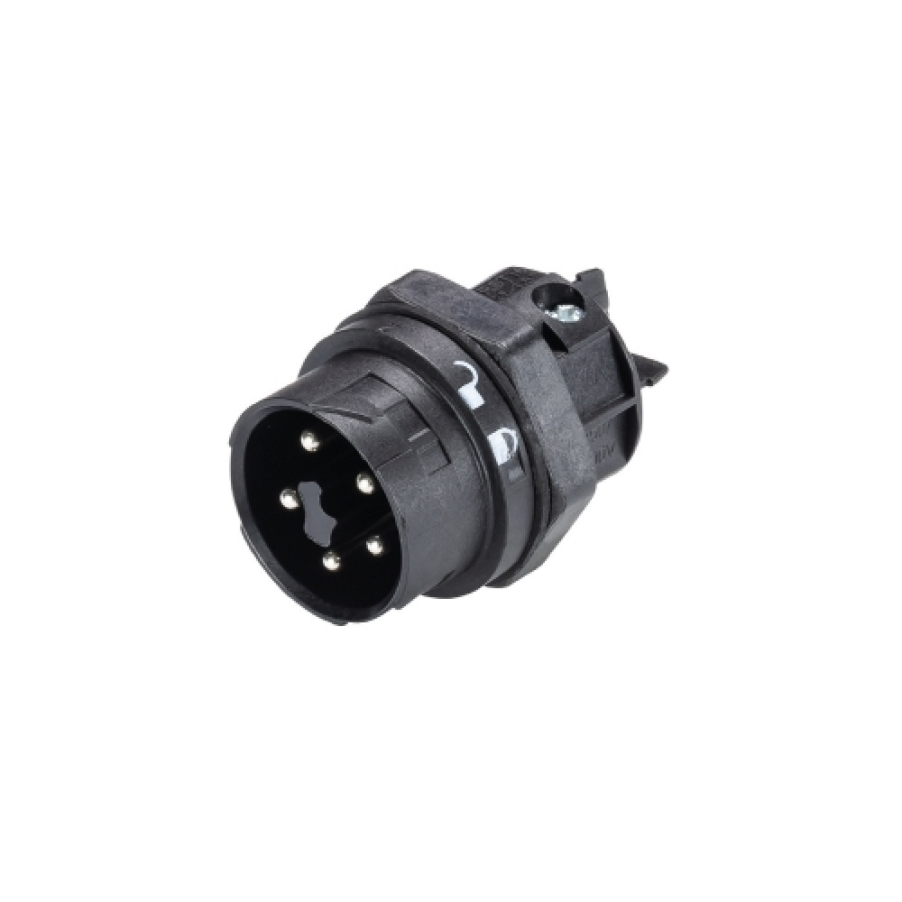 Изображение товара RST MINI вилочный разъем в панель 5 полюсный M20 250/400 В 16 А черный