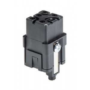 Розеточная контактная вставка 73.700.0553.0, Розеточная контактная вставка, обжимная фиксация, 5 полюсов + PE, типоразмер 3A, 400V, 16A, (обжимные контакты поставляются отдельно)