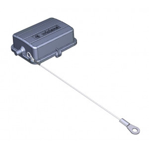 Защитная крышка Z7.416.1556.0, Защитная крышка, типоразмер 6B, без уплотнителя, без защелки (упоры под одну защелку), с удерживающей стропой от утери с кольцевым наконечником, материал корпуса: пластик