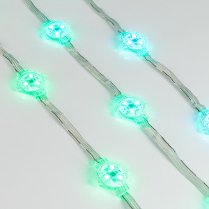 Модуль управляемый VISOR-SPI-5060-3-12V RGB 120deg (D30x16mm, 0.75W, IP68) 029377, Управляемый светодиодный модуль SPI с держателем, RGB, микросхема ТМ 1914, напряжение 12 В, мощность 0.75 Вт, 3 светодиода SMD 5060, угол 120°. Создание медиафасадов. Функция обхода битого пикселя. 20 шт на проводе, расстояние между центрами модулей 150 м