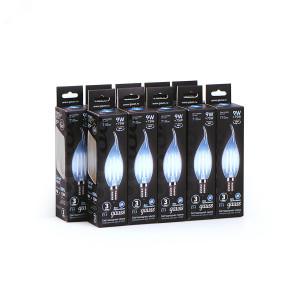 Лампа светодиодная филаментная Black Filament 9Вт свеча на ветру 4100К нейтр. бел. E14 710лм 104801209