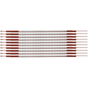 brd132950, SCN-03-0 клипсы белые, 300шт/упак, для провода 1-1.3мм диаметра, легенда 0