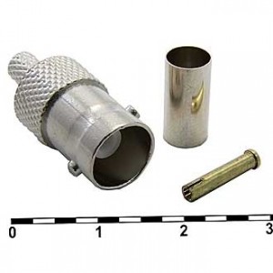 BNC-C58J, Разъём высокочастотный, гнездо BNC, обжимной на кабель RG58