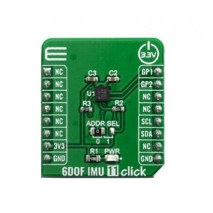 MIKROE-3869, Инструменты разработки датчика ускорения 6DOF IMU 11 Click