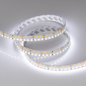 Лента RT-A240-15mm 24V White-MIX (19.2 W/m, IP20, 2835, 5m) 011960(2), Светодиодная широкая лента RT-A240, открытая. Светодиоды 2835, 240 шт/м (1200 шт на 5 м), белая плата, ширина 15 мм, скотч 3M. Цвет MIX БЕЛЫЙ 6000 K + ТЁПЛЫЙ 2700 K, цветопередача CRI>85, угол 120°. Питание 24V, мощность 19.2 Вт/м (96 Вт на 5 м). Размеры