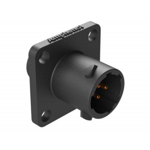 RTS08N3P, Стандартный цилиндрический соединитель Square Flange RCPT 3 POS SZ 8 Pin