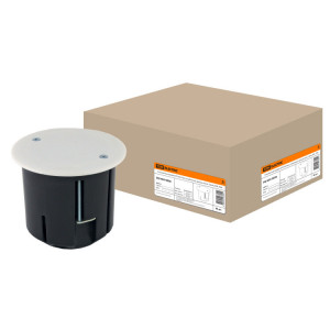 Установочная коробка СП D73х73мм, углубленная, крышка, метал. лапки, IP20, SQ1403-0028