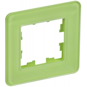 BRITE Рамка 1-мест. РУ-1-2-Бр стекло эко грин RE BR-M12-G-41-K06